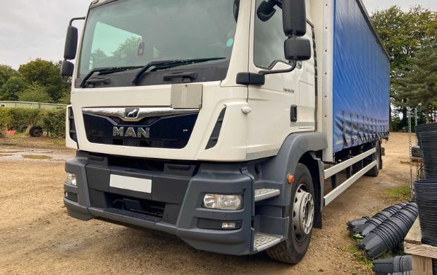 Man HGV in car park for FORS Silver upgrades 