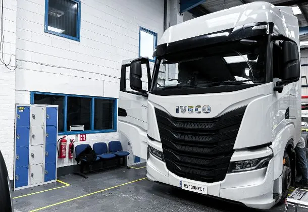 IVECO S Way HGV in Coleshill workshop