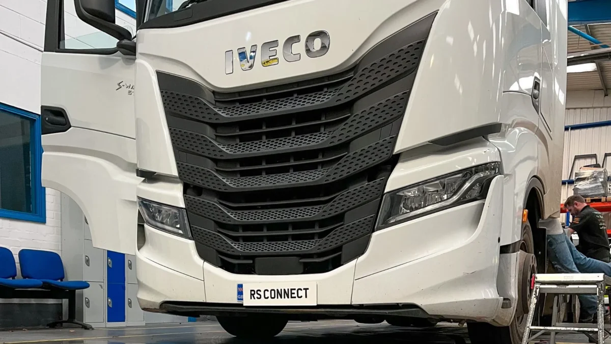 White Iveco S-Way in Workshop